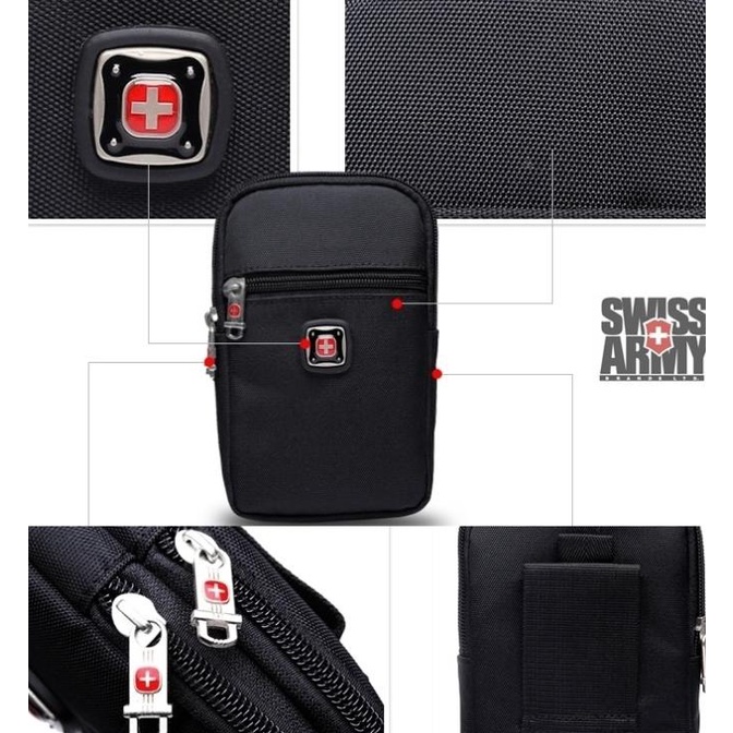 Tas Pinggang Waist Bag Travel Case Tablet 7 Inch Sarung Hp Carabiner