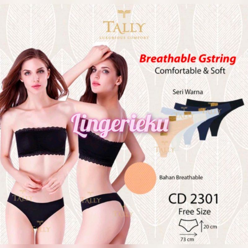 Tally 2301 CD Celana Dalam G String Wanita Seksi Seamless Tanpa Jahitan