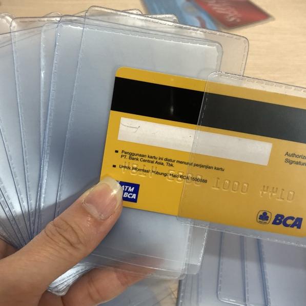 

Super Hits- Plastik etoll plastik idcard sampul plastik pelindung kartu plastik nametag-burem polos
