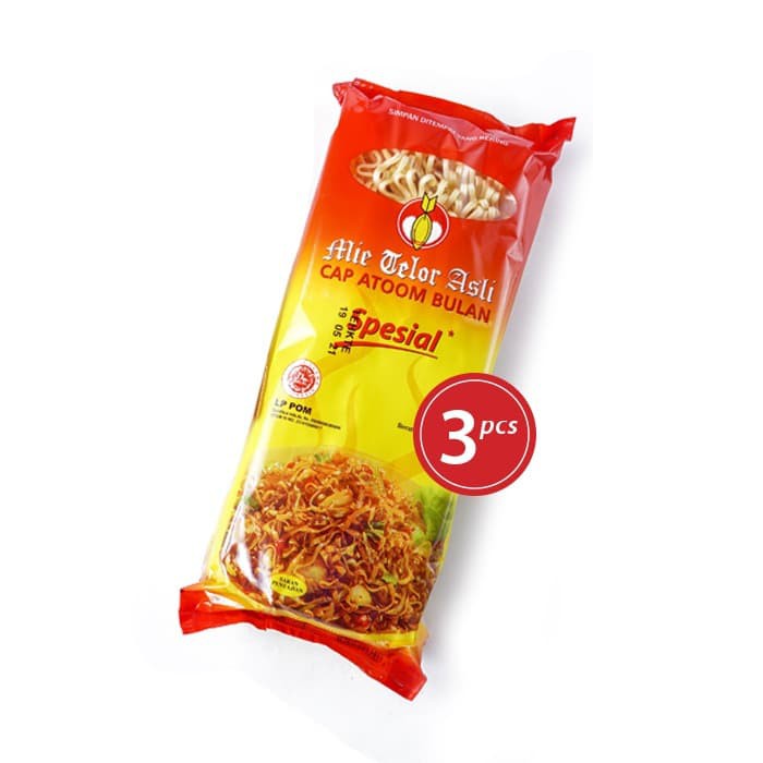 Mie Telor Asli SPESIAL Cap Atoom Bulan / Atom Bulan (3 pcs)