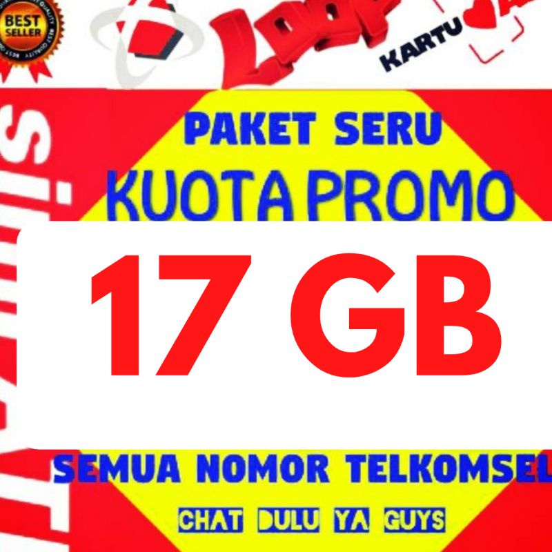 Paket data 17GB LOOP SIMPATI KARTU AS