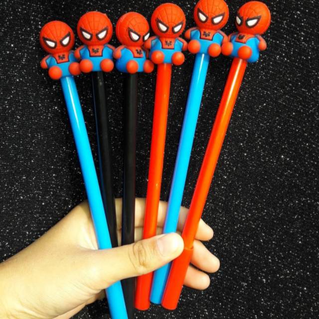 

Pulpen gel karakter baby sepiderman murah 12.000 3biji