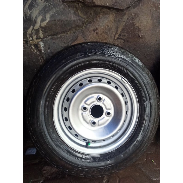 serep velg kaleng Ring 14 PCD 114 +Ban 185/70 atau 175/65 layak pakai avanza xenia futura kijang panther ss carry aminty esteem