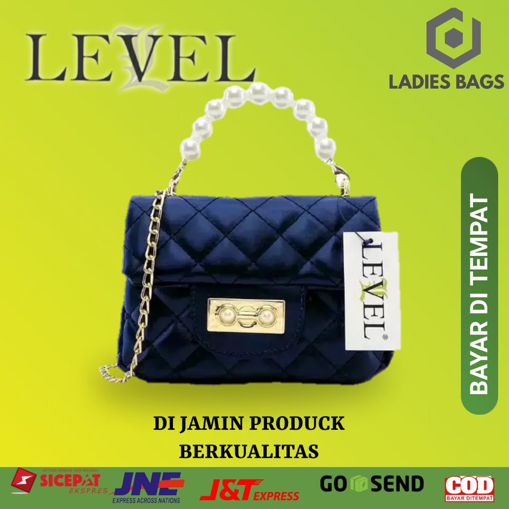 LEVEL MINI CHANELO PEAR  - TAS SELEMPANG MEWAH  HANDBAG PESTA  IMPORT  SLINGBAG - TAS IMPORT BATAM