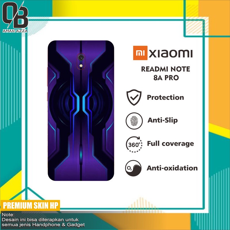 2pcs GARSKIN HANDPHONE XIAOMI READMI NOTE 8A PRO PURPLE