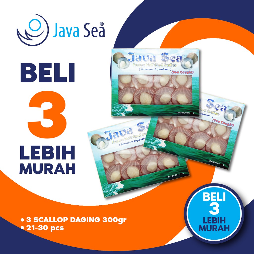 

BELI 3 LEBIH MURAH - Scallop Cangkang Daging 21-30 pcs