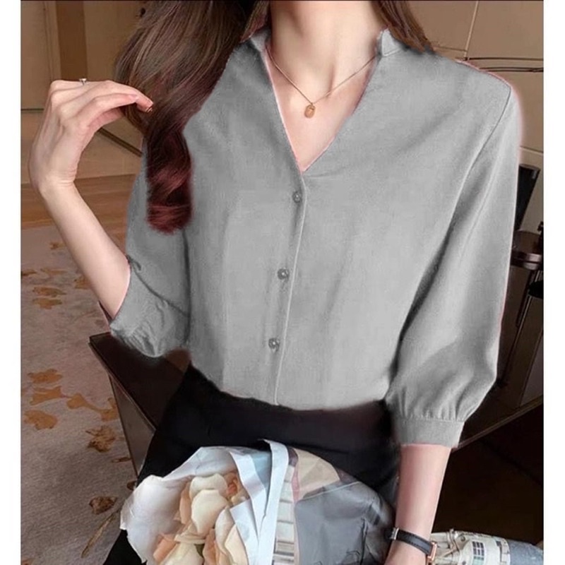 JCM- Kem Mildies Halus / Kemeja wanita murah / Kemeja wanita bangkok kekinian-Misty