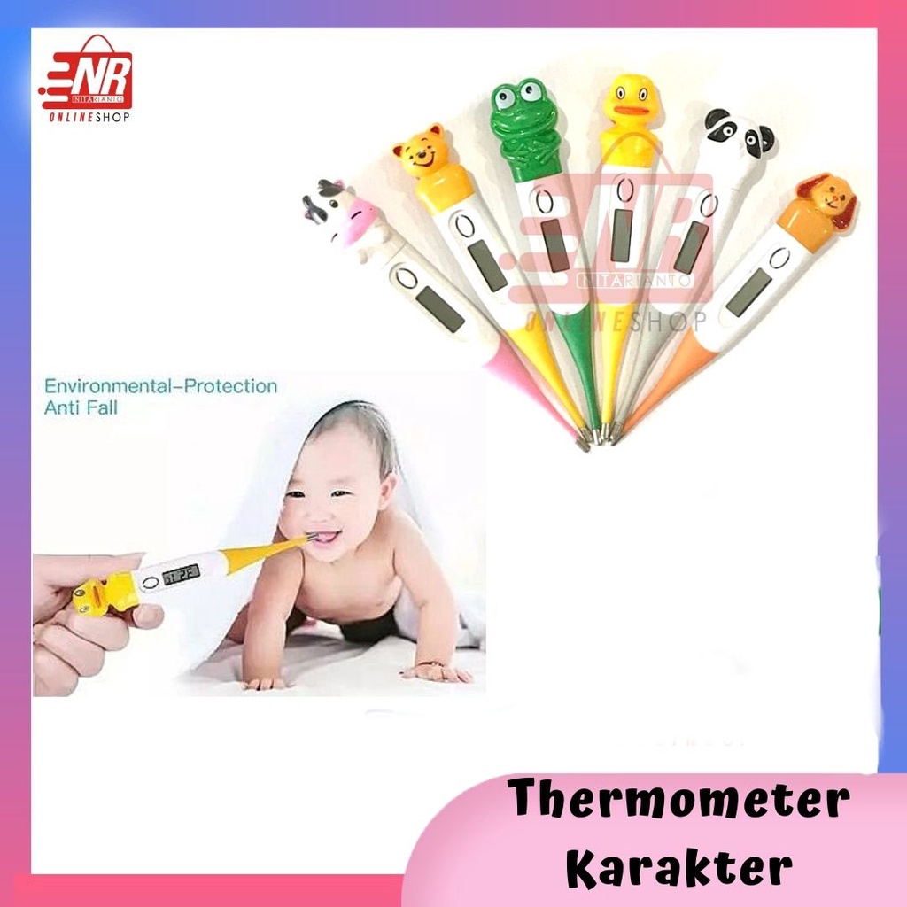 Thermometer digital anak karakter/Thermometer Kartun / Pengukur Suhu / Thermometer elastis