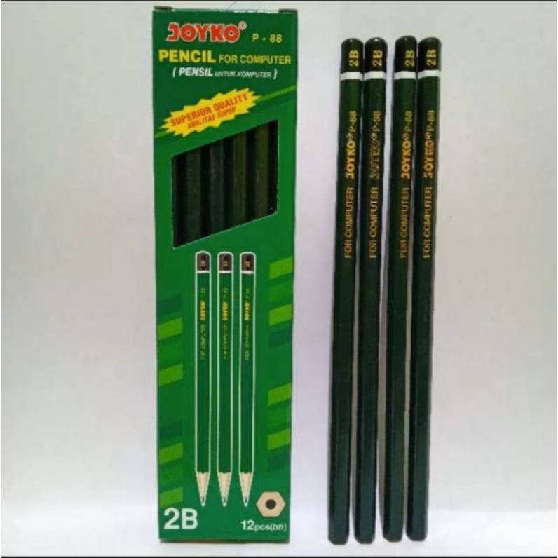 

selusin ( 12 batang) Pensil JOYKO p-88 2B for computer/Pensil raut