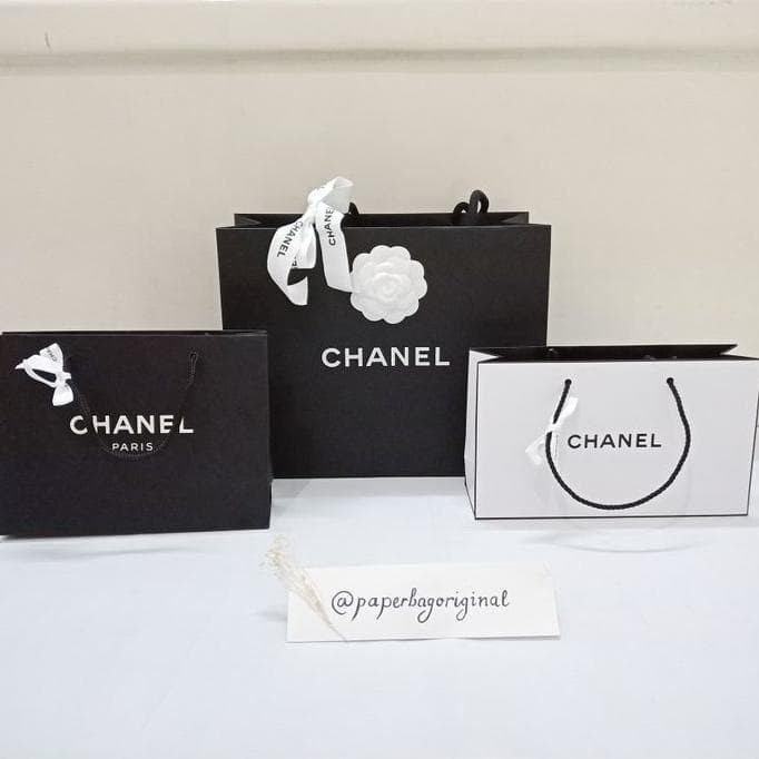 

(TERLARIS) Chanel Paperbag Original Paper Bag Authentic - Hitam Lidyakartika200
