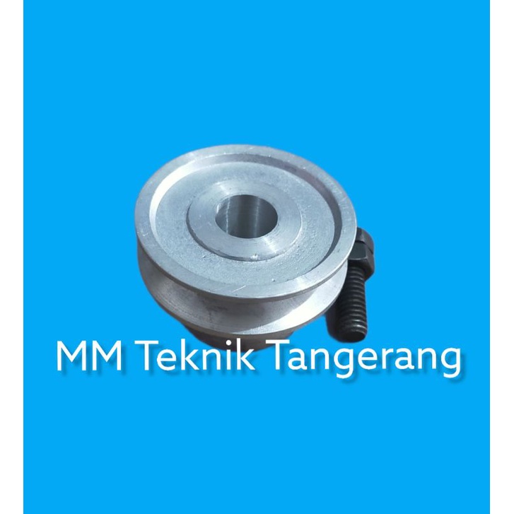 Pully M1 x 6 cm as 14 mm Allumunium Puli mesin jahit Pulley M1x6 Puli M 1x6 Pulli M 1x6 Poli M 1 x 6 Polli Alumunium Aluminium All lobang lubang