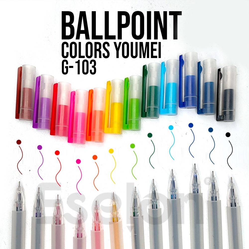 

Pulpen gel YOUMEI warna warni G103 12pcs / 12pcs pulpen gel warna warni