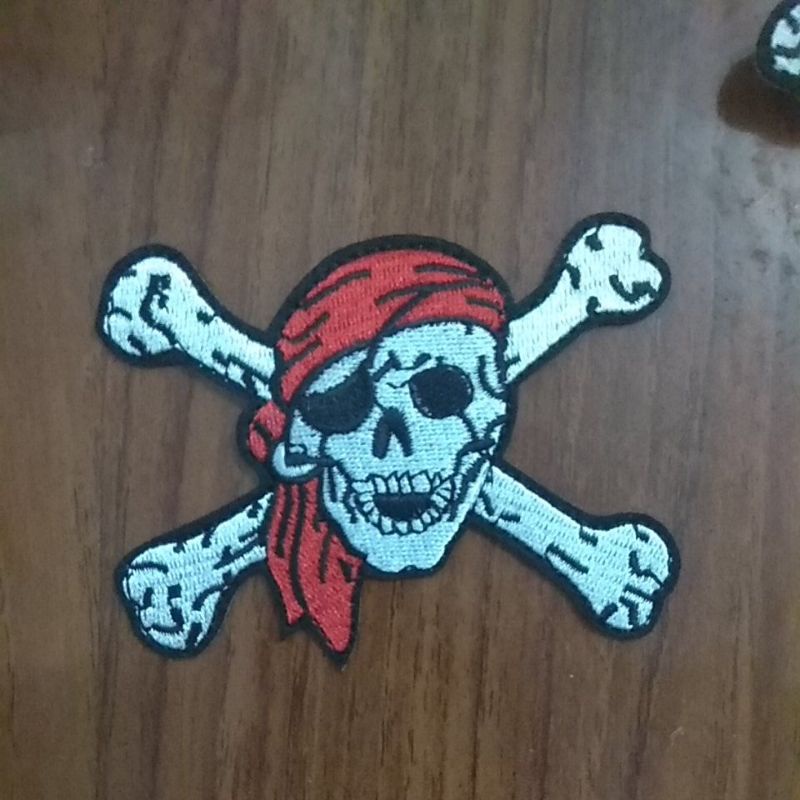 aplikasi bordir bajak laut pirate cloth patch