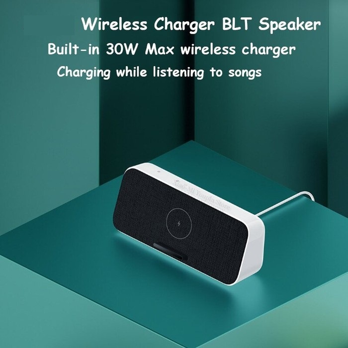 Qi Wireless Charger Stand Holder 30W with Bluetooth Speaker