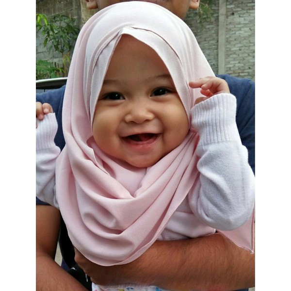 Jilbab Bayi Pashmina Instan hand made 0 sd 1 tahun dan 1 sd 2 tahun
