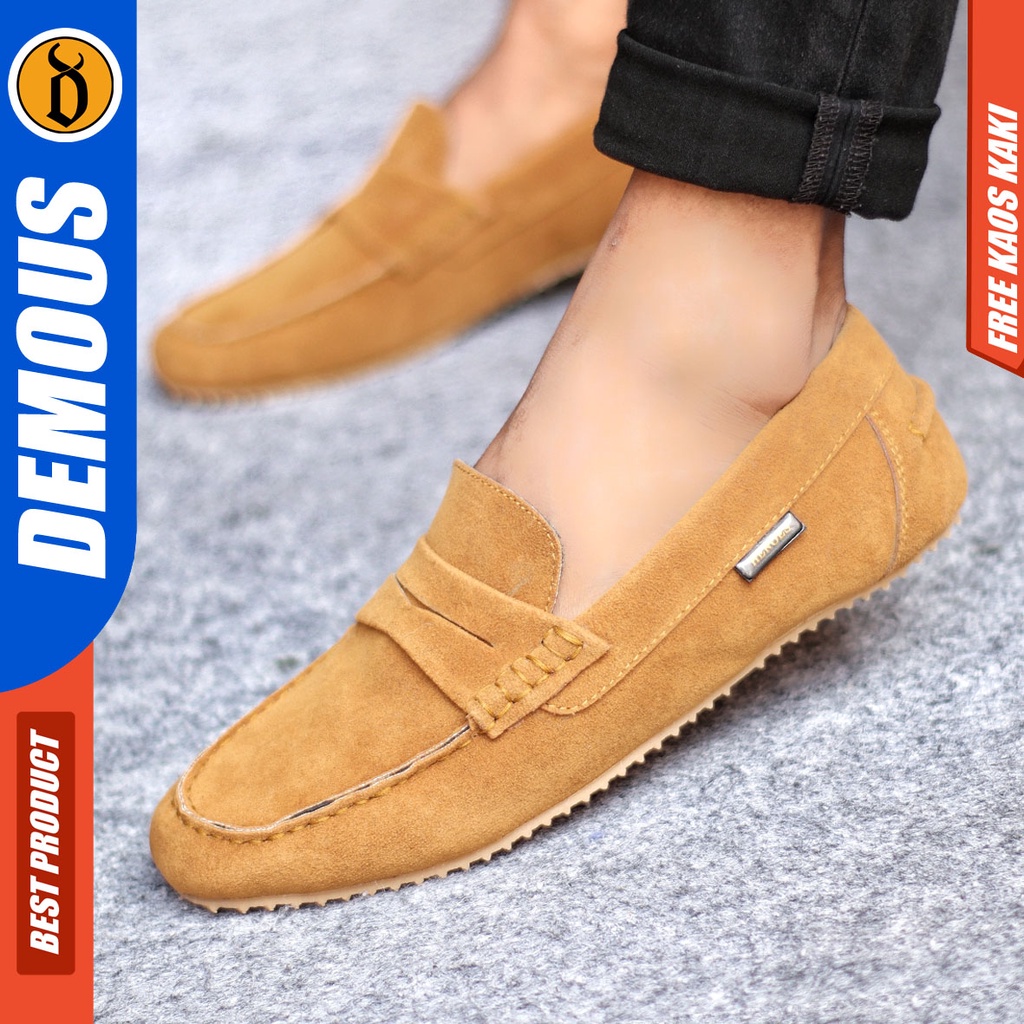 DEMOUS CELTIK - Sepatu Slip On Casual Hitam Pria