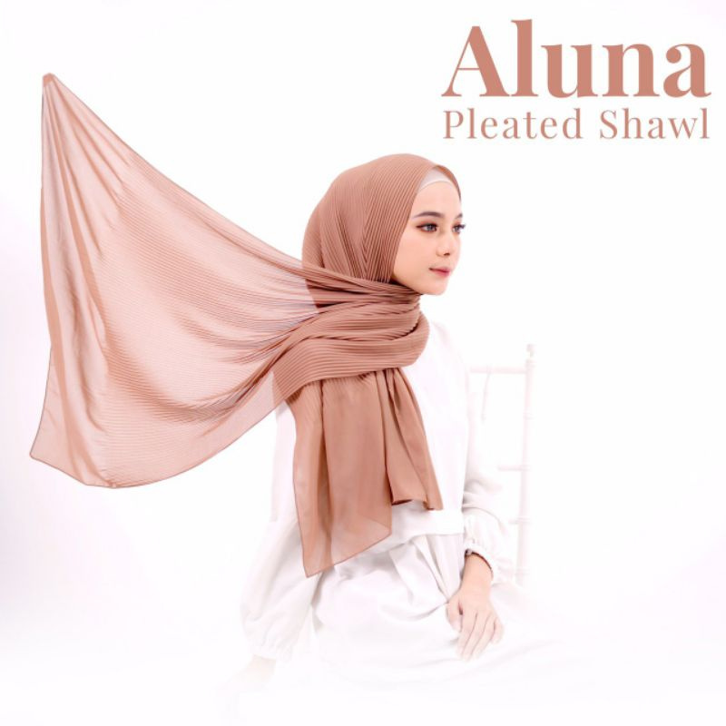 Aluna Pleated Shawl / Pashmina kekinian / Kerudung plisket / plisket premium / plisket harga grosir