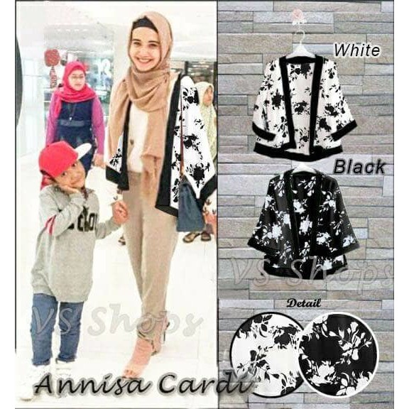 Cardi Annisa Kimono | Cardigan Motif Bunga | Blazer Wanita Spandex