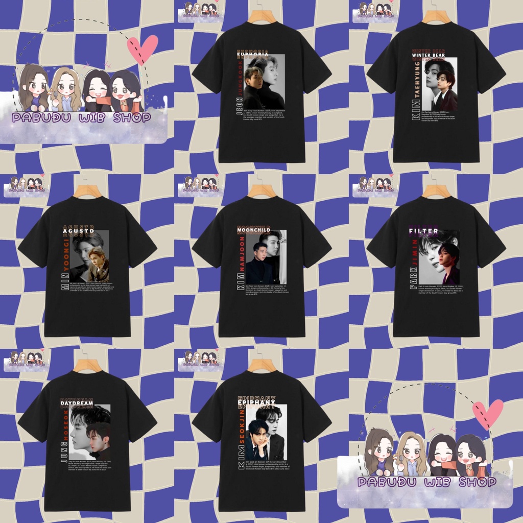Kaos Aesthetic BTS [design belakang baju]