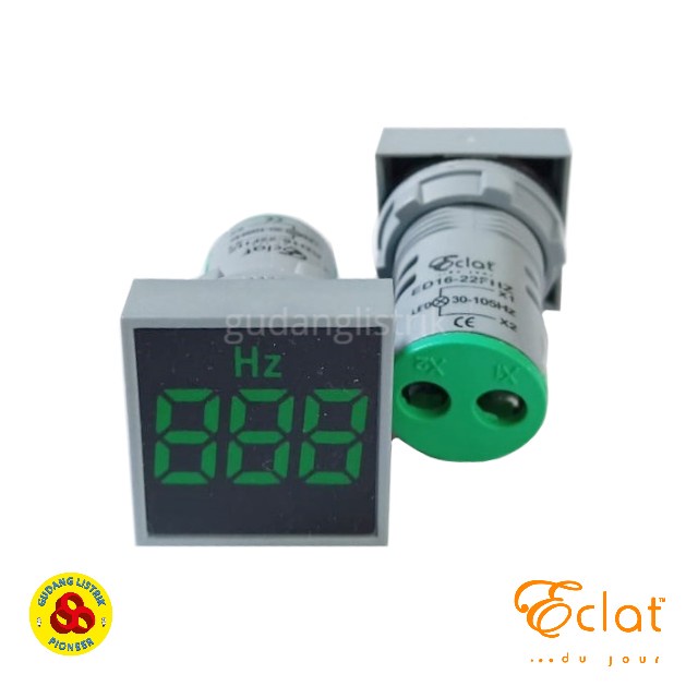 Pilot Lamp LED Hz Meter 22mm 30-105Hz Square Panel Frequency Indicator