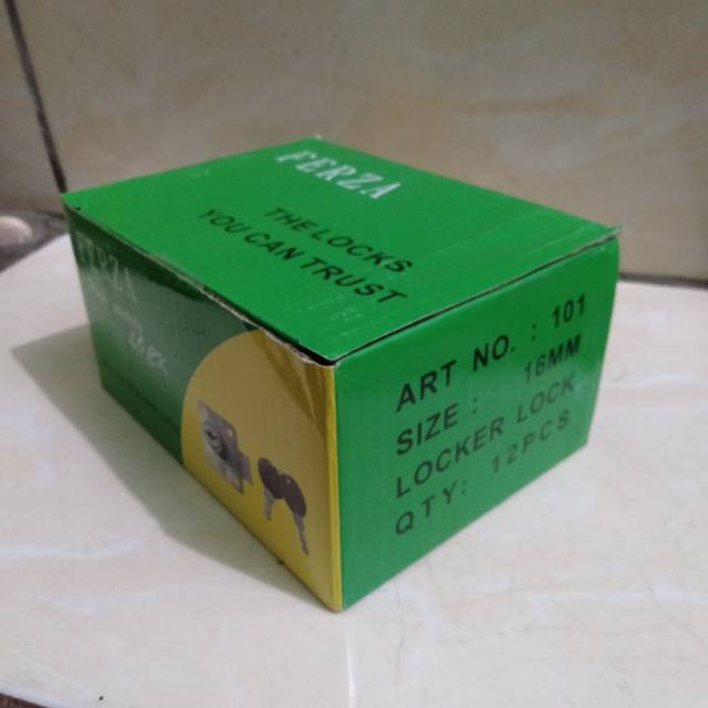 Kunci laci kunci lemari 101 16mm per lusin 12pcs
