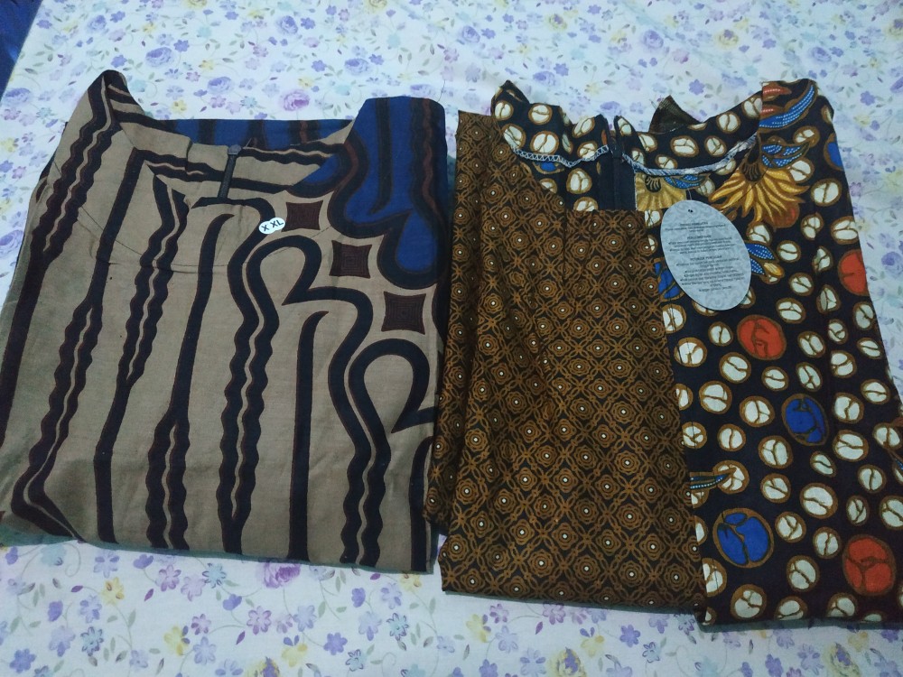 Tunik Batik Parang Big Size Tunic Batik Cewek Seragam Batik Kerja Monica #3 Batik Jumbo Muslim Besar