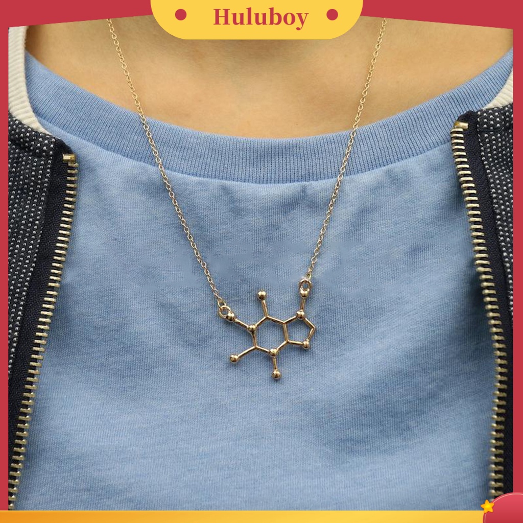 Hu Hu Hu Hu Hu Alat Bantu Pasang Kacamata♡ Kalung Bentuk Molekul Bahan Alloy Tahan Korosi Ramah Lingkungan Untuk Wanita