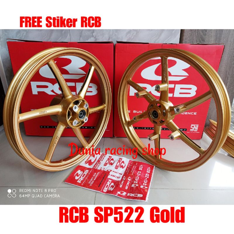 Velg RCB Pelek RCB Sonic 150 SP522 Palang 6 Gold Original RCB Free Stiker RCB Velg racing RCB