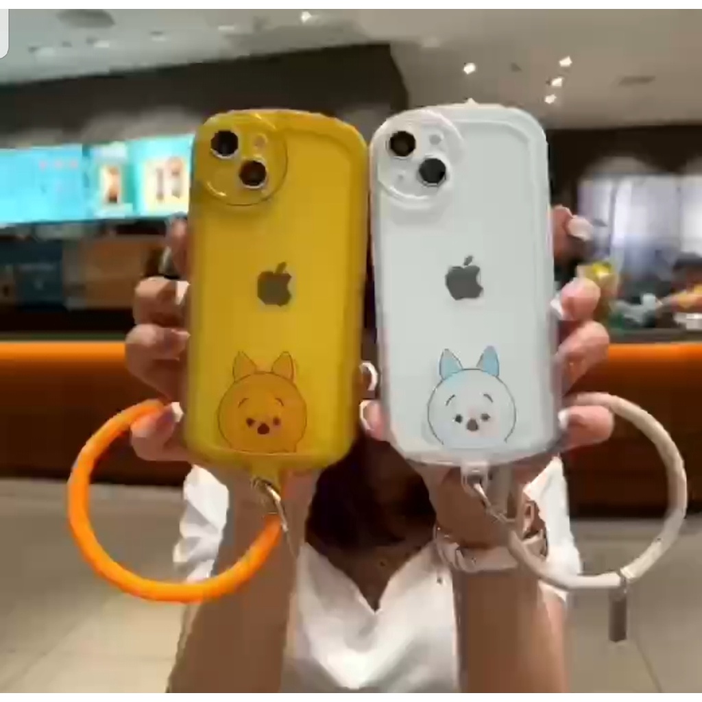 Case Pelindung Lensa Dengan Gelang Warna dan Motif Kartun Cute For Iphone 11PRO 11PROMAX 12 12PRO 12PROMAX 13 13PRO 13PROMAX