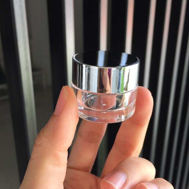 Pot jar acrylic transparan silver share in jar tempat Pot jar acrylic transparan silver share in jar tempat