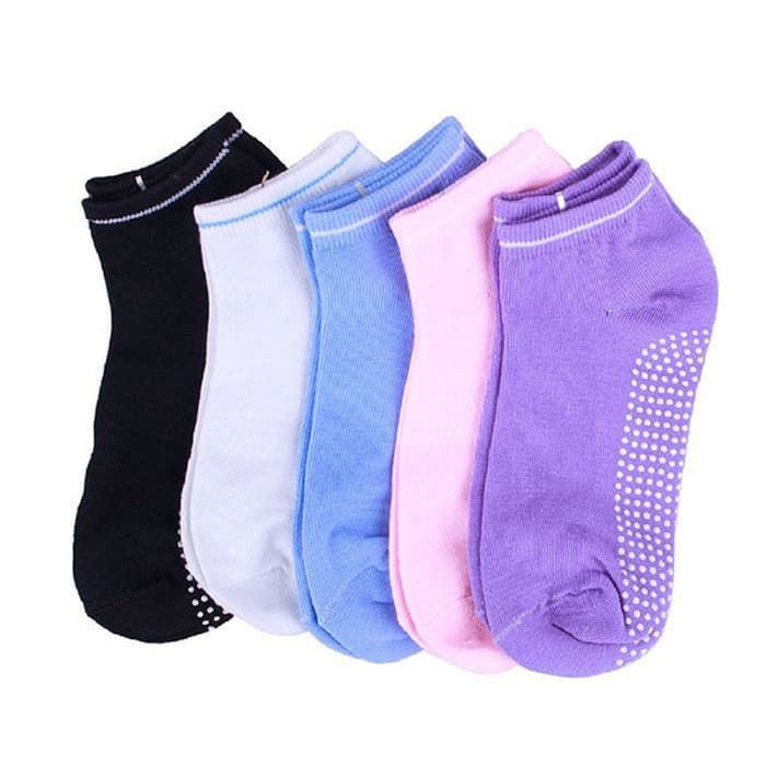 KAOS KAKI PENDEK KAUS KAKI YOGA WANITA CEWEK ANKLE SOCKS IMPORT OLAHRAGA GYM FITNESS PILATES GF225