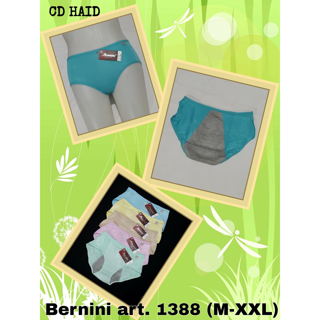 Celana Dalam Haid Wanita BERNINI Premium 1388 Katun Bambu Anti Bocor