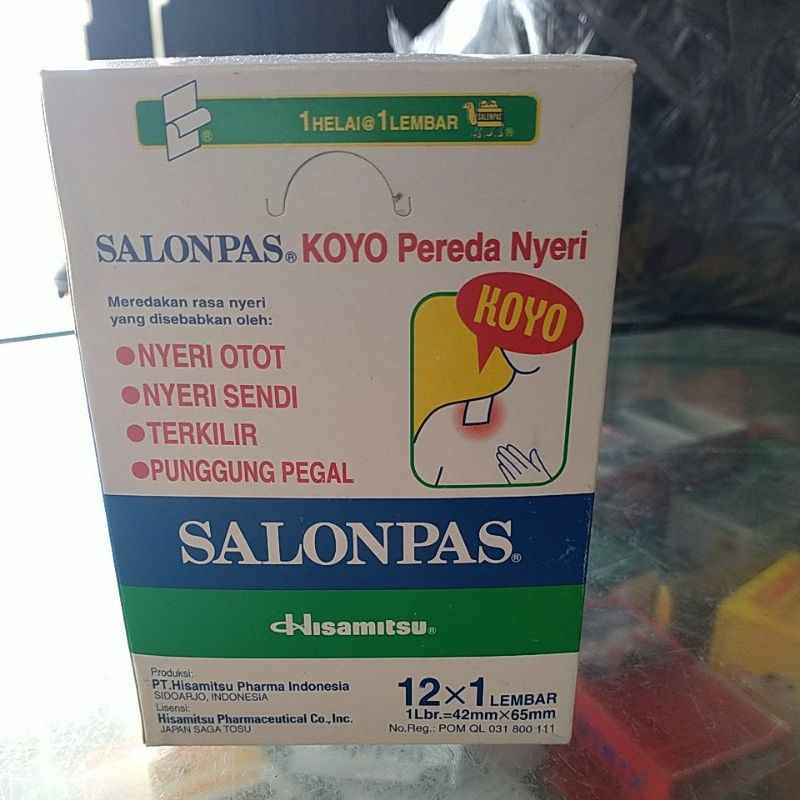 Koyo Salonpas 1box isi 10pack , 1pack isi 12lembar.