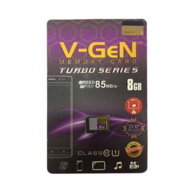 MEMORI CARD ORIGINAL V-GEN  SPEED 100MB/s CLASS10 8GB C10