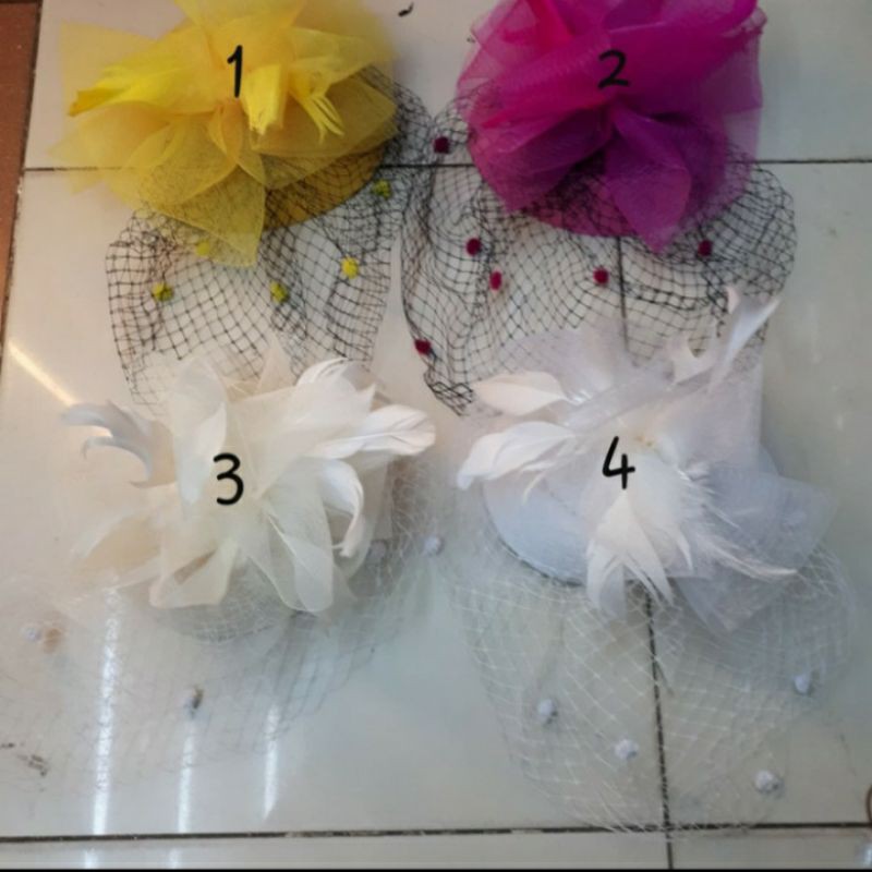 Topi Fascinator Jala #190-Headpiece Pesta Wanita