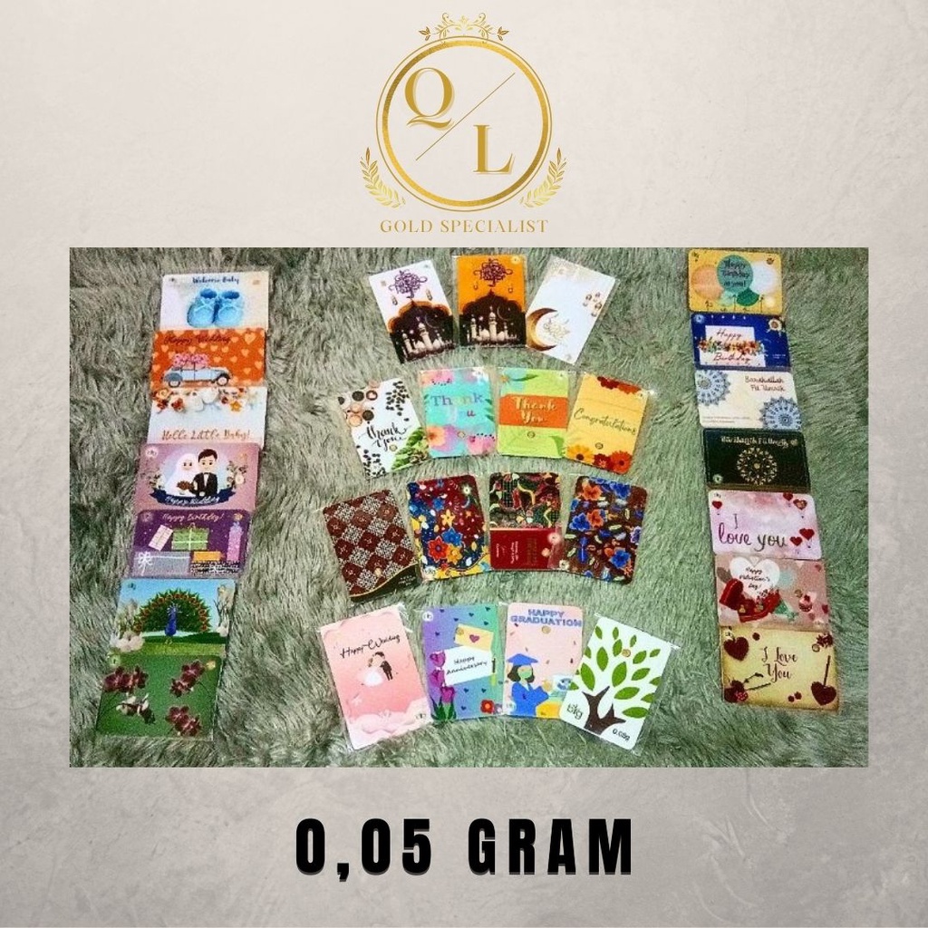 Logam Mulia LM Emasin Mini BIG Gold Emas 24K 0,05 | 0.05 gram - Gift Edition