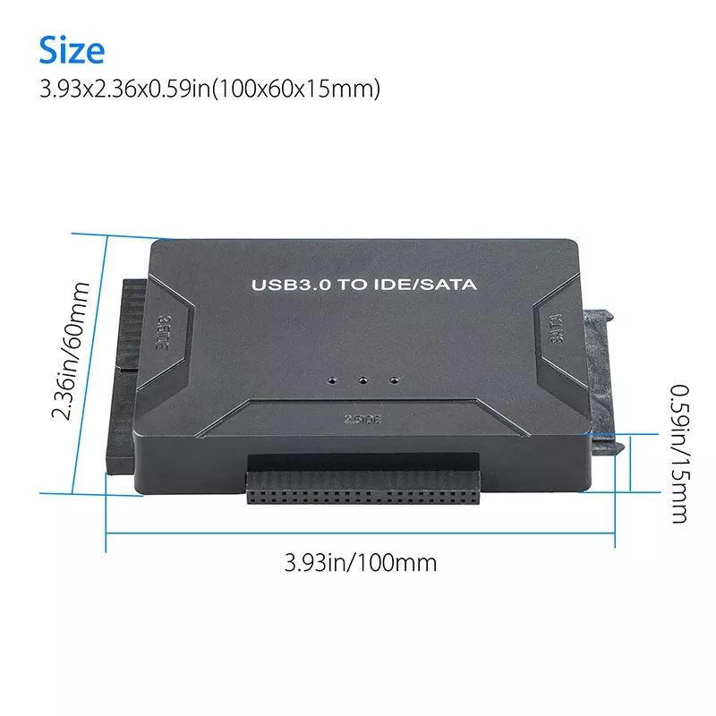 Konverter Adapter Hardisk HDD SSD DVD  internal jadi external USB 3.0 SATA IDE ATA PATA PS2 PS 2 Original All in 1 3in1 Docking