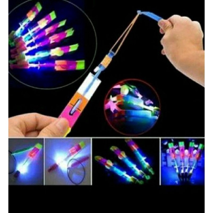 MAINAN KETAPEL LAMPU - 5 Pcs - Tembak Ketapel Lampu - Mainan malam hari - Mainan anak unik
