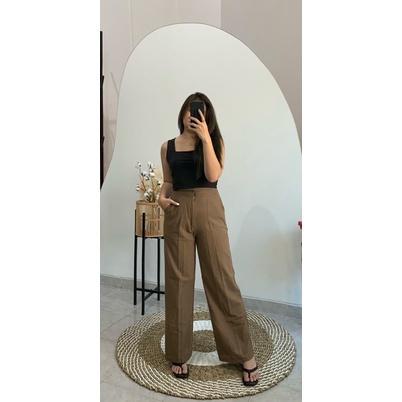 Sean pants - kulot highwaist linen crinkle