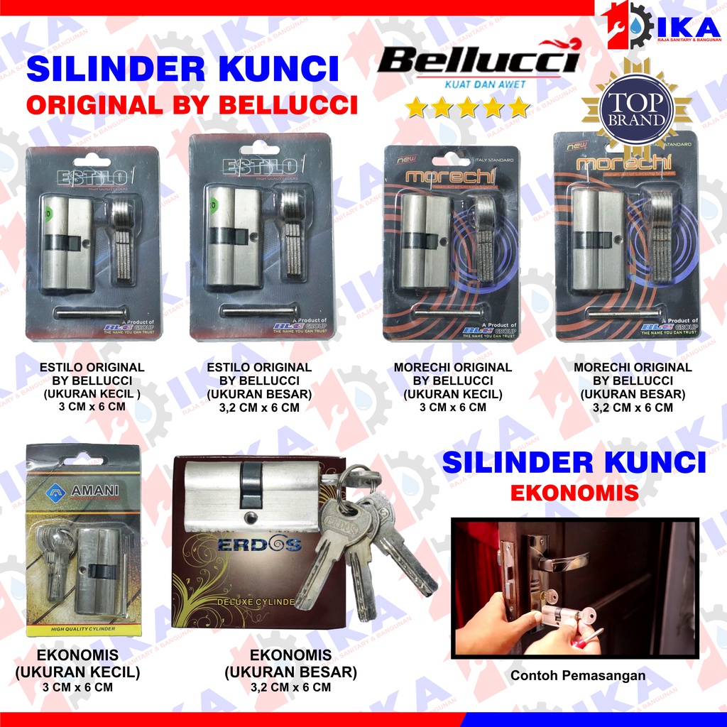 SILINDER KUNCI PINTU ALUMUNIUM (JANTUNG KUNINGAN) COMPUTER ANTI DUPLIKAT / ALUMUNIUM DOOR LOCK