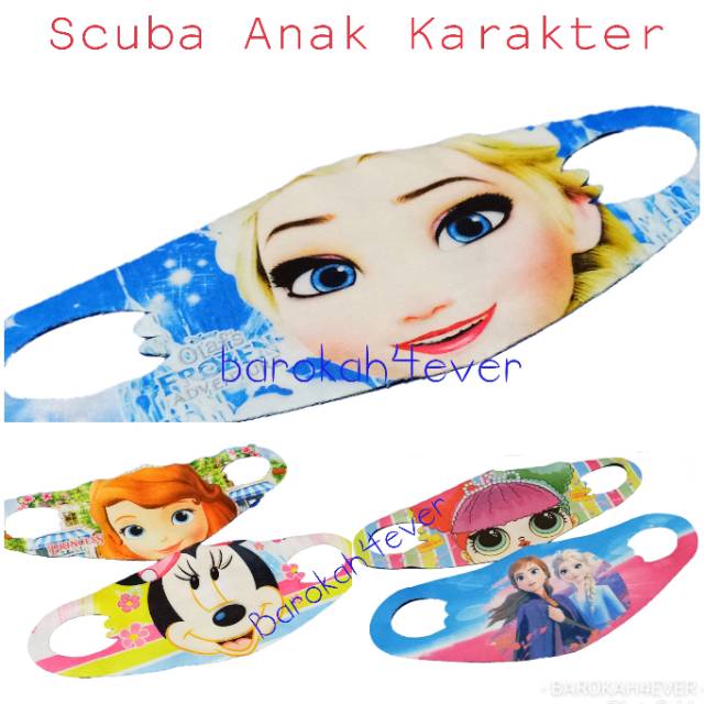 Masker SCUBA ANAK Karakter