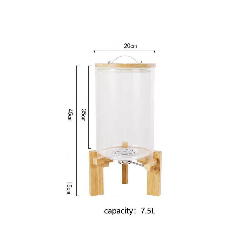 Wooden rice dispenser 7,5 LITER tempat penyimpanan beras aesthetic