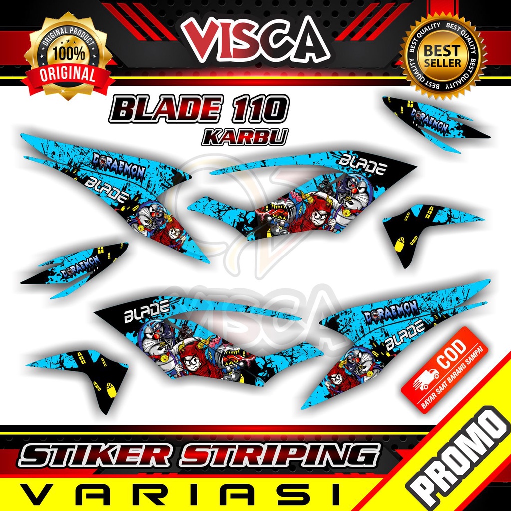 Striping Blade 110 Old - Stiker Sticker Striping Variasi Lis Honda Blade 110 Old - Striping Hologram