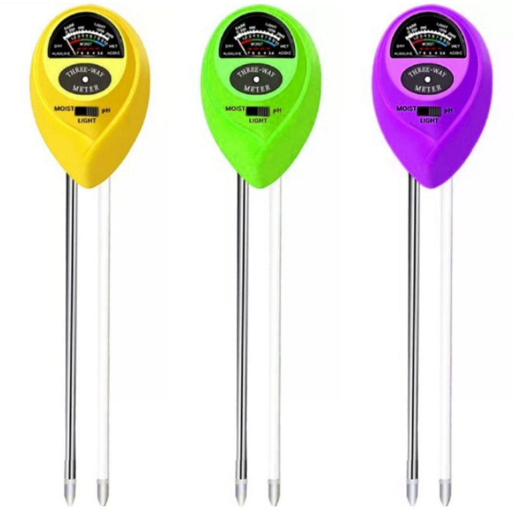 Mediatech Soil meter  3 in 1 Soil Moisture Tester (pH, Moisture, Light) - pH Meter Tanah -  B19002