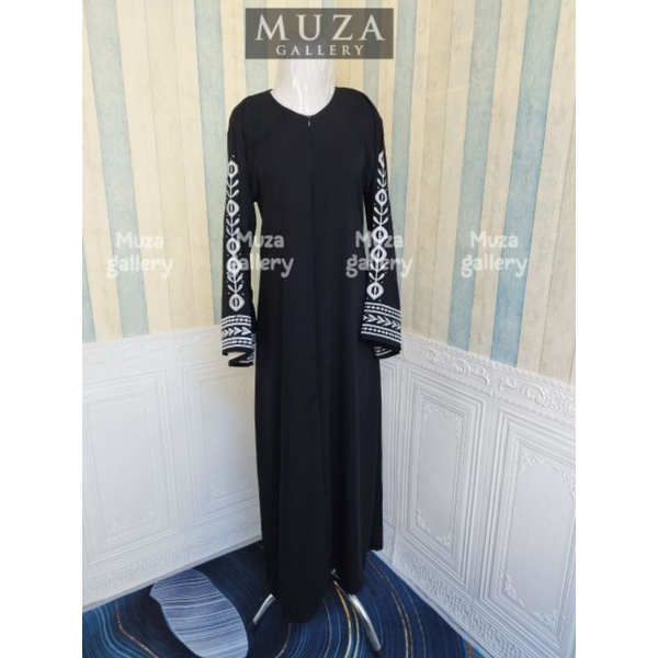 MUZA ABAYA HITAM ABAYA TURKEY TAZKIA TANGAN LEBAR (BUSUI)