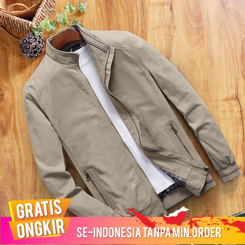 Outerwear Pria Middle-Aged Pria Kasual Jaket Tipis Middle-Aged Pria    Kasual Jaket Tengah usia  Ora