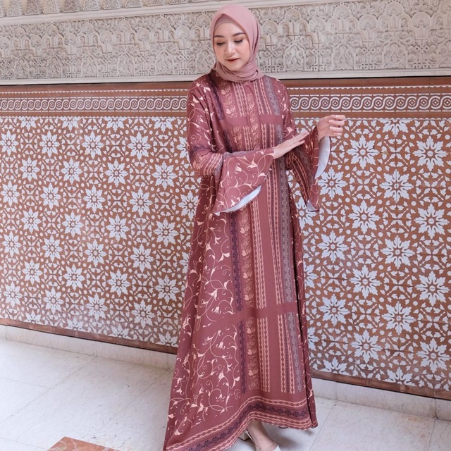 Baju muslim Kienka Granada Dress size s warna brick