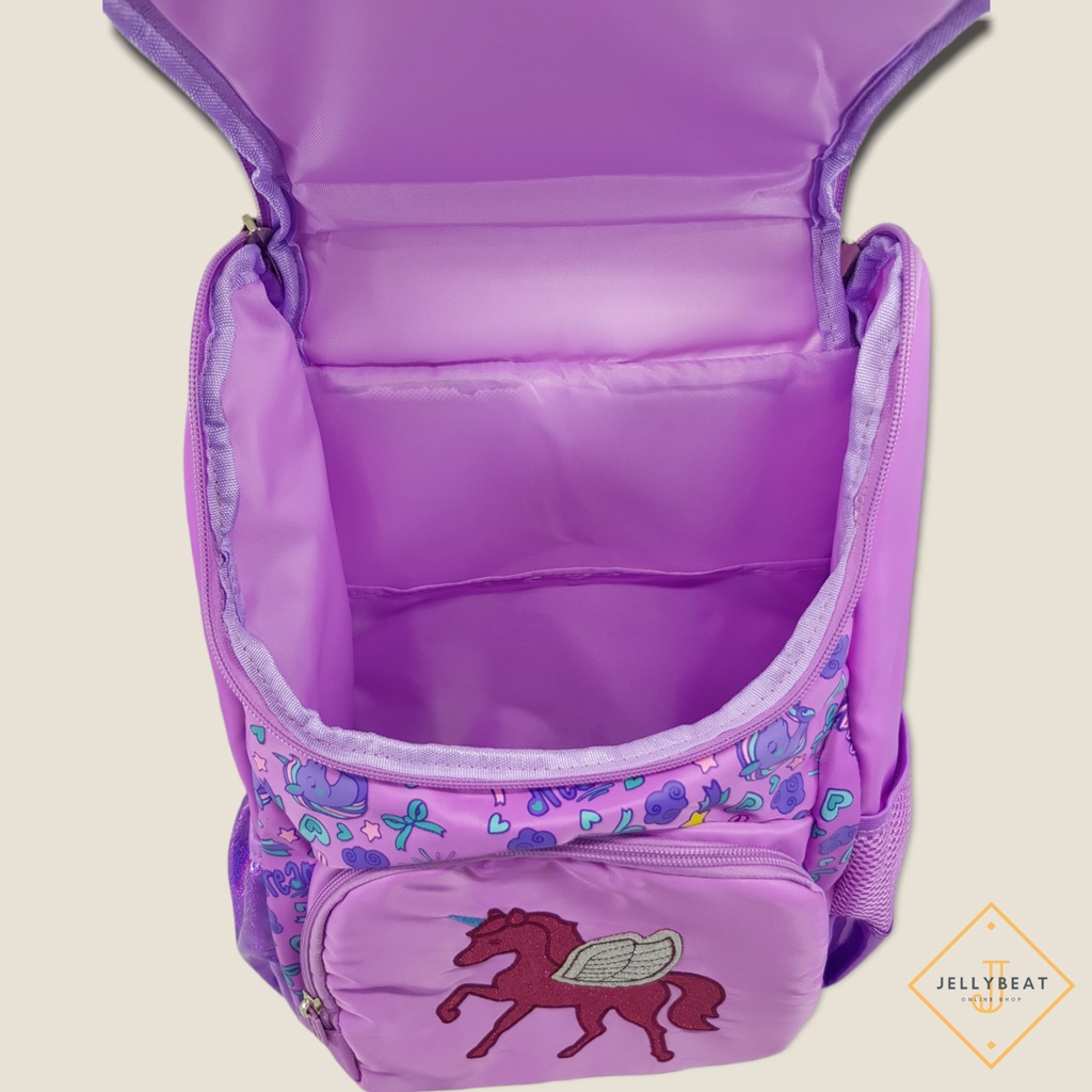 Tas Ransel Import Smiggle - Junior Purple Unicorn