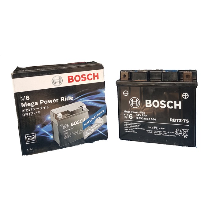 Aki Motor Bosch M6 Agm Rbtz 7s 6 Ah Shopee Indonesia