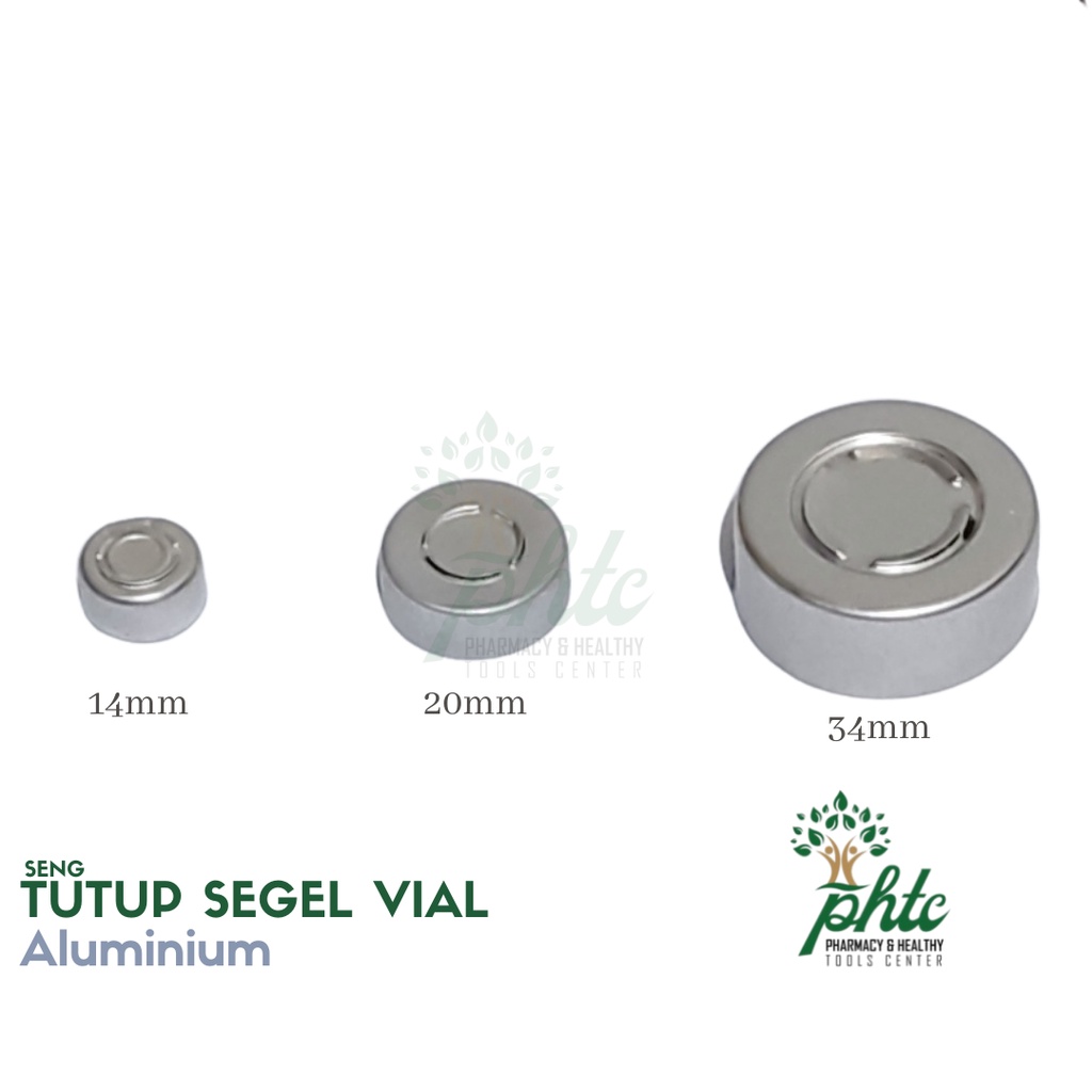 Tutup Vial Seng Almunium Silver l Tutup Seng Aluminium Botol Vial l Tutup Seng Vial Silver